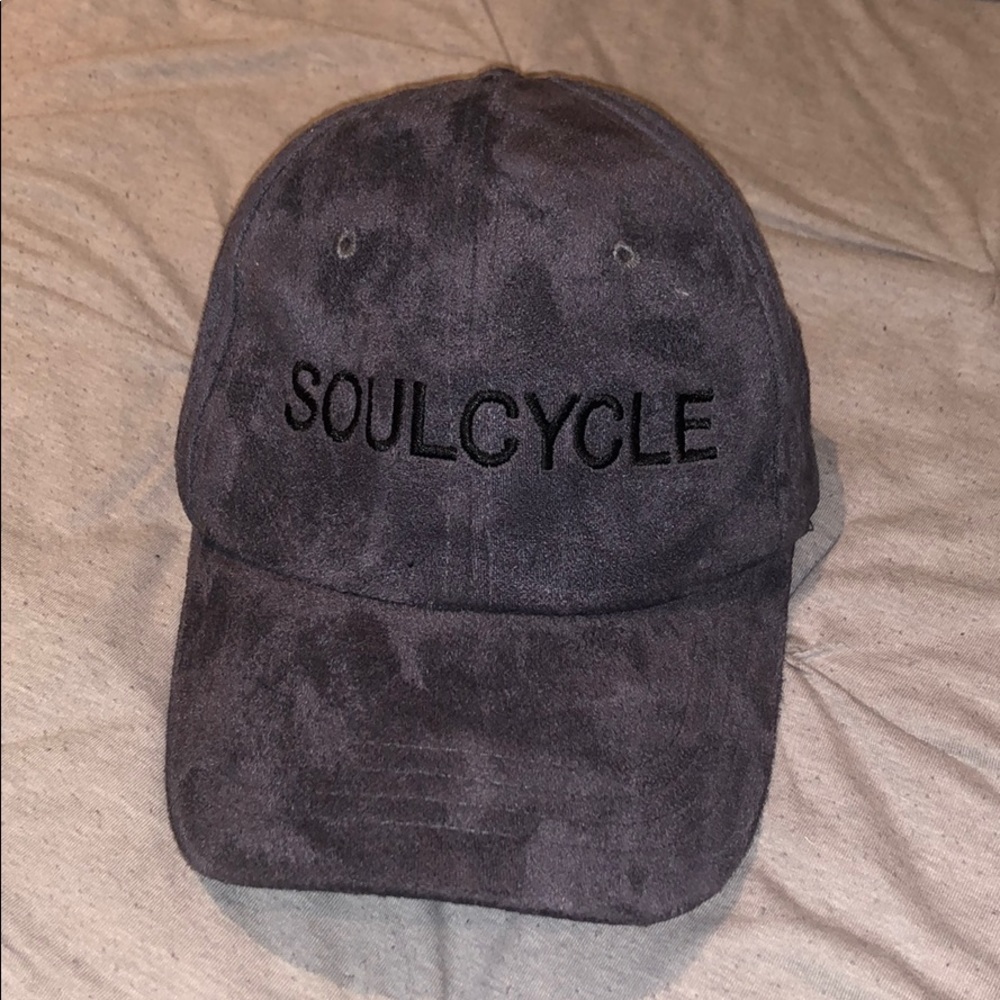 Grey Suede SoulCycle Hat